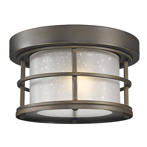 Z-Lite Exterior Additions 1 Light Outdoor, Oil Rubbed Bronze And White Seedy 556F-ORB - main